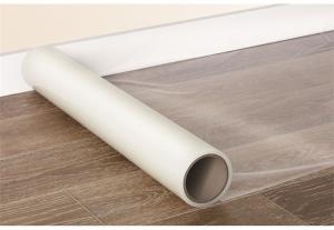 Quality 600mm*50m Floor Protection Film 50 Micron Hard Surface Wooden Floor for sale