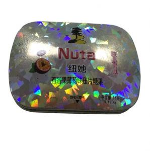 Quality Mini Food Grade Oval Candy Tin Container Mint Tins Bulk With Inner Plastic Compartment for sale