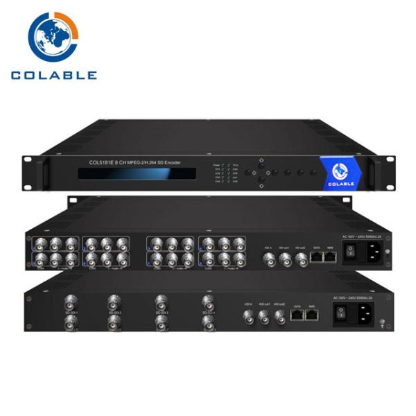 Buy 8 Channels AV To IP Video Encoder , MPEG - 2 MPEG - 4 H 264 Encoder COL5181E at wholesale prices