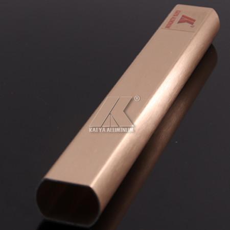 Buy Gold Brush Oval Square Aluminum Customized Length High Precision Corrosion at wholesale prices