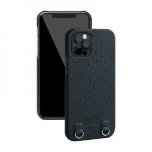 Quality Hands Free Protective Iphone Case , Real Leather Mobile Phone Case With Detachable Strap for sale