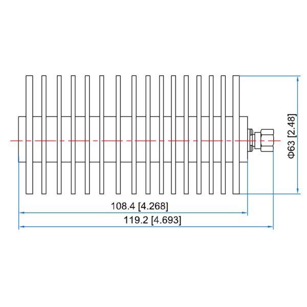 26GHz 100W SMA Male Dummy Load For Inbuilding Solutions