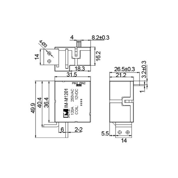 Uc Pc Board 120A Electromagnetic Relay Power Latching Relay For Energy Saving Field