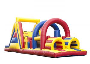 Quality Outdoor Games Obstacle Course Jump House , Moon Bouncy Obstacle Course Rental for sale