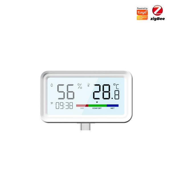 Buy Tuya ZigBee Wireless Hygrometer and Thermometer Sensor – Remote Monitoring, App Control, Alexa & Google Home Compatible at wholesale prices