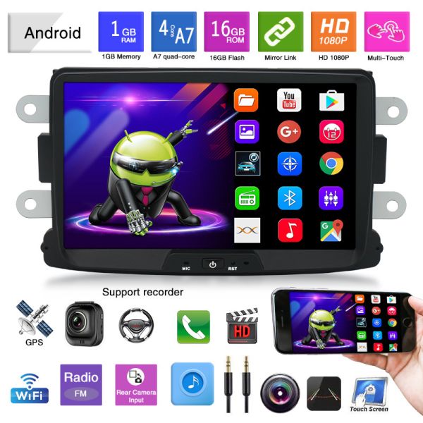 DUSTER Car Multimedia Player with 1280*800 Resolution and Multi Language Support