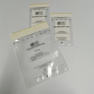 China LDPE Plastic Zip Top Seal Biohazard Reclosable Specimen Bags For Healthcare on sale