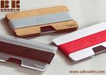 promotion wood slim wallet money clip with credit Ebony card holder