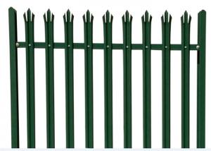 Quality 3.5m W Profile Wrought Iron Metal Palisade Fence , Wire Mesh Fence for sale