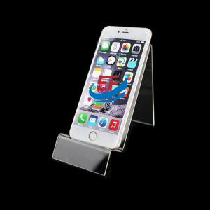Quality Countertop Cell Phone Stand Clear Acrylic Mobile Phone Holder For Phone Store for sale