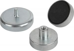 ferrite magnet in steel pot with external thread and internal thread