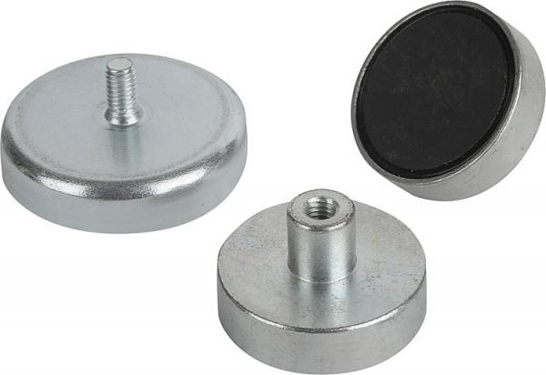 Buy ferrite magnet in steel pot with external thread and internal thread at wholesale prices