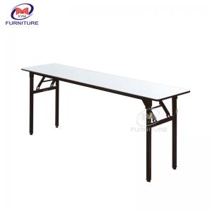 China PVC Hotel 8 Foot Banquet Table Marriage Hall Dining Table with Folding Leg on sale