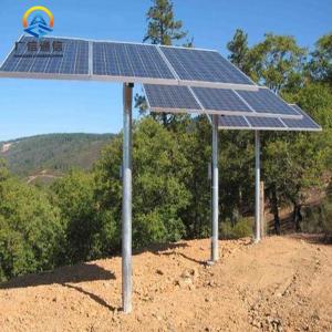 Quality 105mph Steel 3 Panels Solar Panel Support Structure 60 Degree for sale