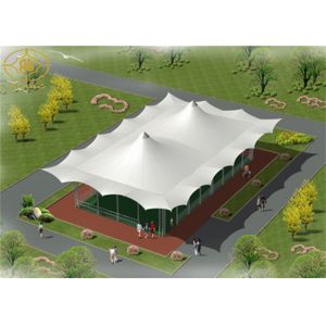 Buy cheap Prefabricated Membrane Tent Structures Waterproof Use In Tennis Court Shading from wholesalers