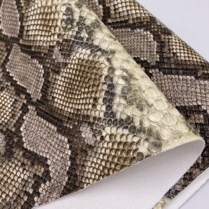 Quality Snake Pattern Handbag PU Leather Printed Imitation Cotton Velvet for sale