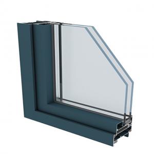 Quality 55 Series Tempered Glass Casement Window Profiles Aluminium Swing Window Frame Profile for sale