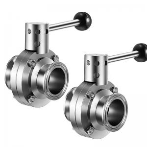 China General Stainless Steel Butterfly Valve , Sanitary Clamp Butterfly Valve 50mm on sale