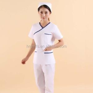 China wholesale new style stretchy medical scrubs sets nurse uniform Custom V neck with 3 pockets unisex scrub set hospital uniform on sale