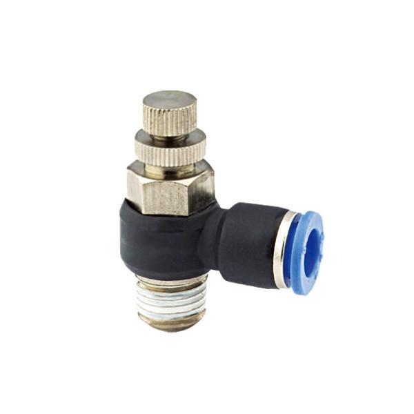 Buy Rotatable Plastic Body Adjustable Knob Air Throttle Valve NSE Brass Nickel Plate at wholesale prices
