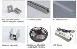 AL4542 Led Strip Light Aluminium Extrusion / Transparent Led Strip Aluminium