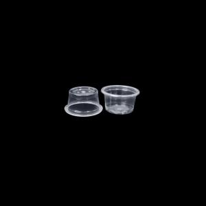 China Plastic Clear Sauce Cup OEM ODM Disposable Black Leak Resistant for Chutney Souffle on sale