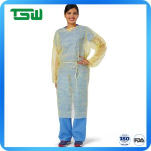China OEM Single Use 40gsm Nonwoven Isolation Gown 115*137cm on sale
