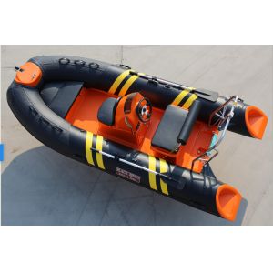 Buy cheap 2023 new orange fiberglass hull 13ft with console and seat rib390 from wholesalers