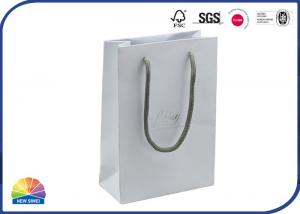 Quality White Paper Gift Bag Custom Logo Birthday Gift Packaging Small Size with Tight Handles for sale