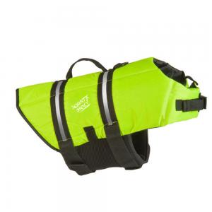China Green Float Coat Dog Life Jacket For Swimming Adjustable And Reflective Grab Handle on sale
