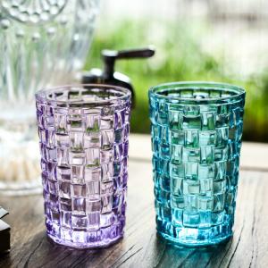 China Tall Drinking Glass Water Cup , Weaving Personalized Whiskey Tumblers on sale