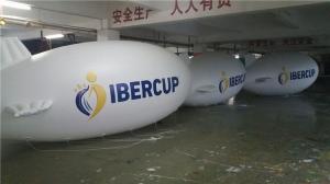 China 6m Long Helium Inflatable Blimp White For Advertising Promotion Fire Resistance on sale