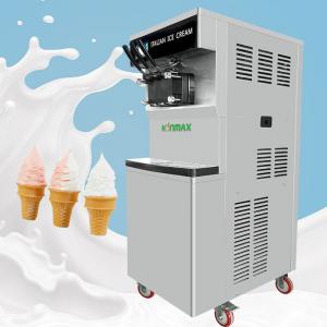 Quality Three Flavors Liquid Nitrogen Soft Ice Cream Machine Auto Cleaning for sale