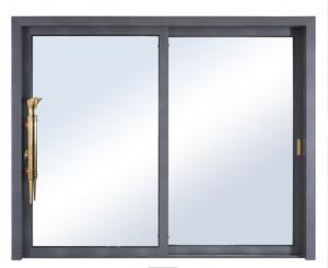 China Bulletproof White Aluminum Sliding Doors Standing Impact Glass Prefabricated on sale