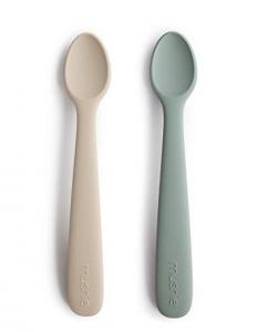 Quality Chemical Free Silicone Feeding Spoons soft tip for Baby Eating for sale
