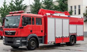 Quality 75Kw Generator MAN Special Fire Truck With Telescopic Light for sale