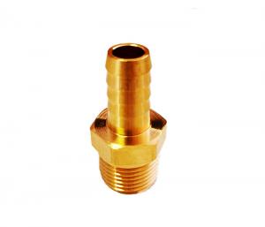Quality Male 1/4 Inch NPT X 1/2 Pipe Brass Barbed Hose Fittings Fuel Tube Fitting for sale
