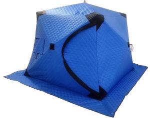 Quality 180X180X145CM Cotton Ice Fishing Pop Up Winter Shelter Blue Waterproof Coated Composite for sale