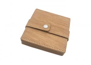 Quality Cup Glasses Square Leather Coasters Wood PU Leather Drink Coasters for sale