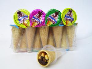 Chocolate Jam With Biscuit Crispy Ice Cream Cone