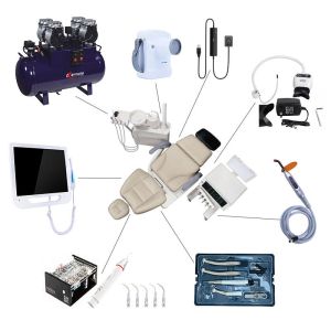 Buy cheap Dental Unit Sensor Led Lamp With Air Compressor Electric Dental Chair Full Set from wholesalers