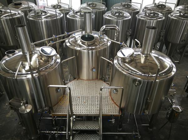 Buy 15 BBL Microbrewery Brewing Equipment Direct Fired / Steam Three Vessels at wholesale prices
