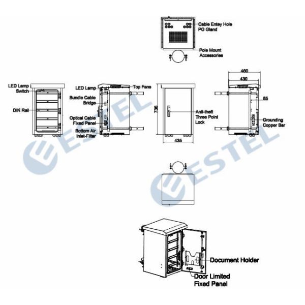 IP55 Pole Mounted Electrical Enclosures