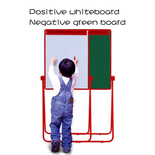 U Shape Double Sided Whiteboard / Children'S Easel Magnetic Chalkboard