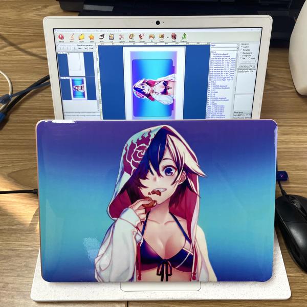 Mobile Glass Guard Laptop Skin Making Machine Laminator Daqin Software