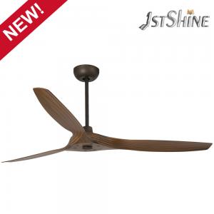 Quality 220V Three Wood Blades Decorative Ceiling Fan noiseless For Home Hotel for sale