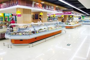 Quality Energy Efficient Countertop Refrigerated Display Case Merchandizer For Sausage And Dairy for sale