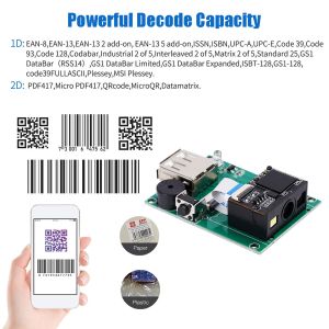 Android Mini Bar Code Reader Module 2D Embedded For PDA POS Kiosk