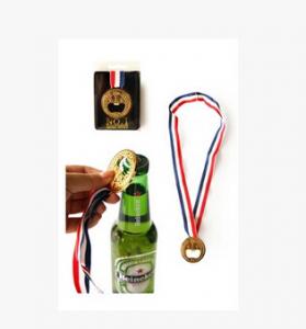 Quality New creative gift product gold medal beer bottle opener for sale