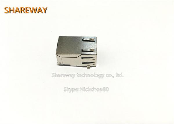 Buy Tab Up RJ45 Connector 10 Pins With Integrated Magnetics 350 UH Minimum OCL at wholesale prices